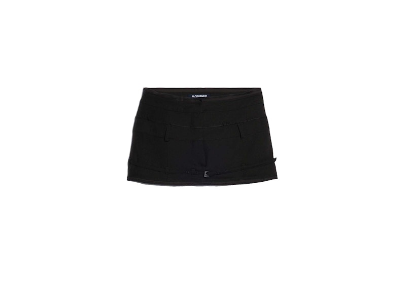 【Jacquemus】 Laミニ Jupe Caracoミニスカート Jacquemus La Mini Jupe Caraco Skirt Black - US
