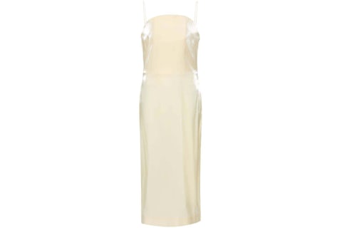Jacquemus La Robe Carino Midi Dress Pale Yellow - US Jacquemus La Robe Carino Midi Dress Pale Yellow - US