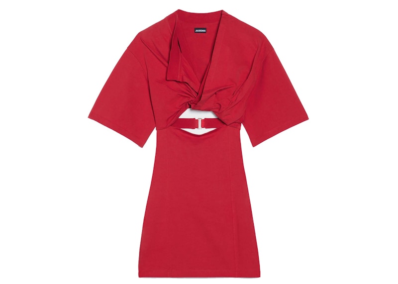 Jacquemus La Robe T Shirt Bahia Dress Red US