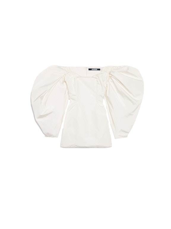 Pre-owned Jacquemus La Robe Taffetas Dress Off-white