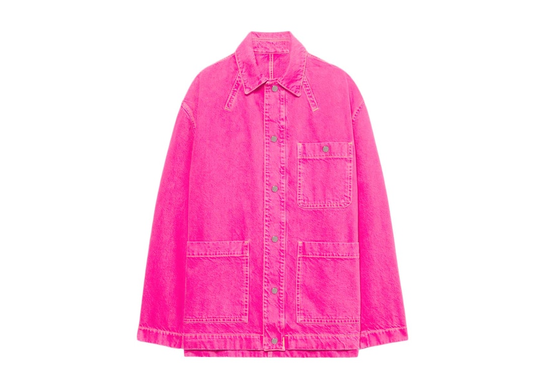 Pre-owned Jacquemus La Veste De Nimes Yelo Denim Workwear Jacket Pink
