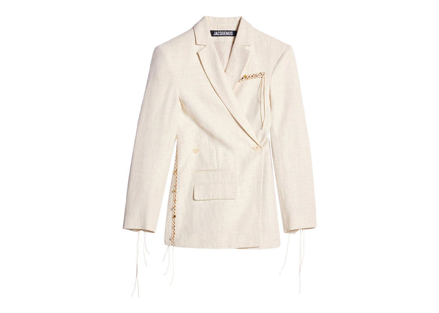 Jacquemus La Veste Tibau Brodee Embroidered Double-Breasted Jacket
