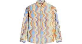 Jacquemus La Chemise Simon Classic Print Desert Waves Shirt Print Blue Waves Stripes