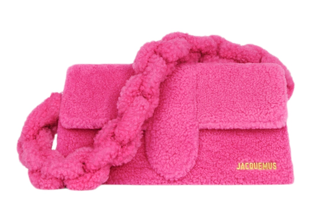 Pre-owned Jacquemus Le Bambidou Shearling Flap Bag Pink