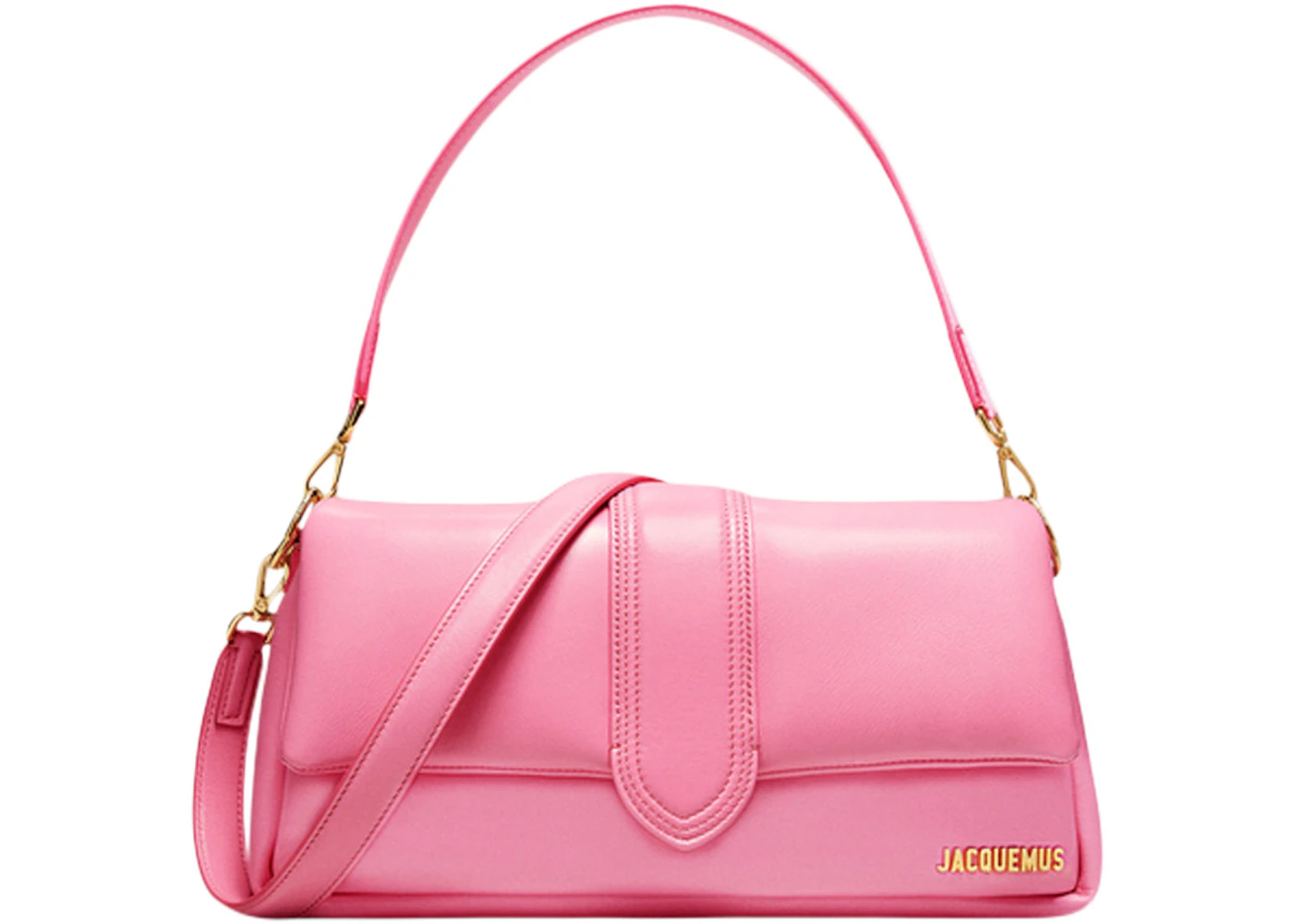 Jacquemus Le Bambimou Puffed Flap Bag Light Pink in Lambskin Leather ...