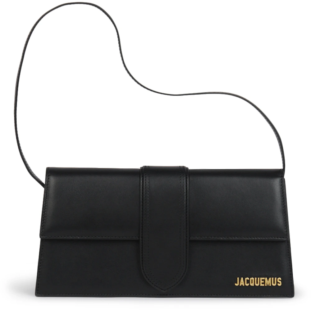 Jacquemus Le Bambino Long Shoulder Bag Black in Leather with Gold-tone - US