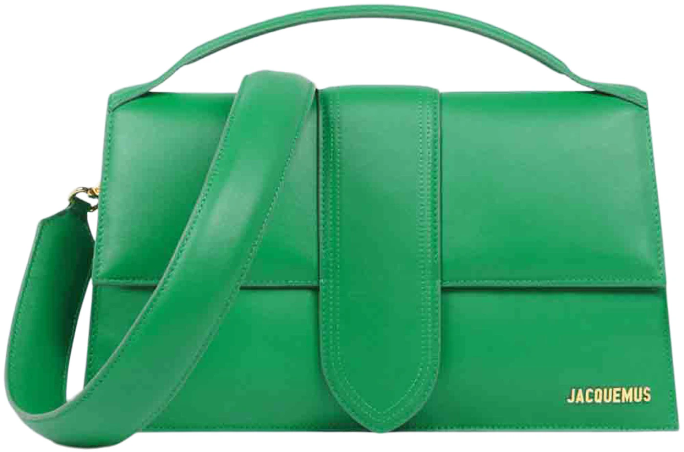 Le bambino leather crossbody bag Jacquemus Green in Leather - 21559380