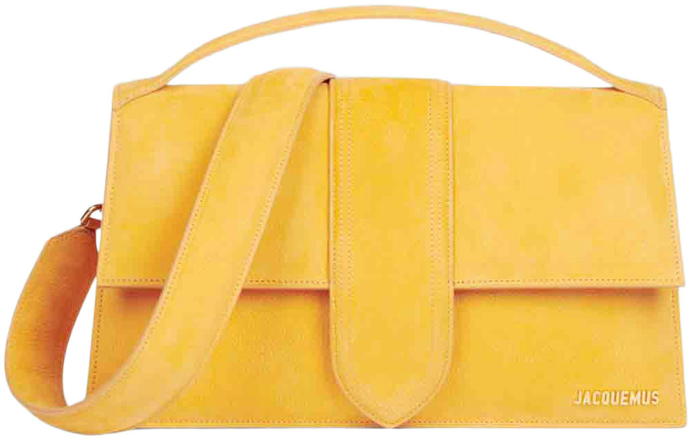 Jacquemus Chiquito Bag In Yellow Suede. Comes with receipt and dust bag.