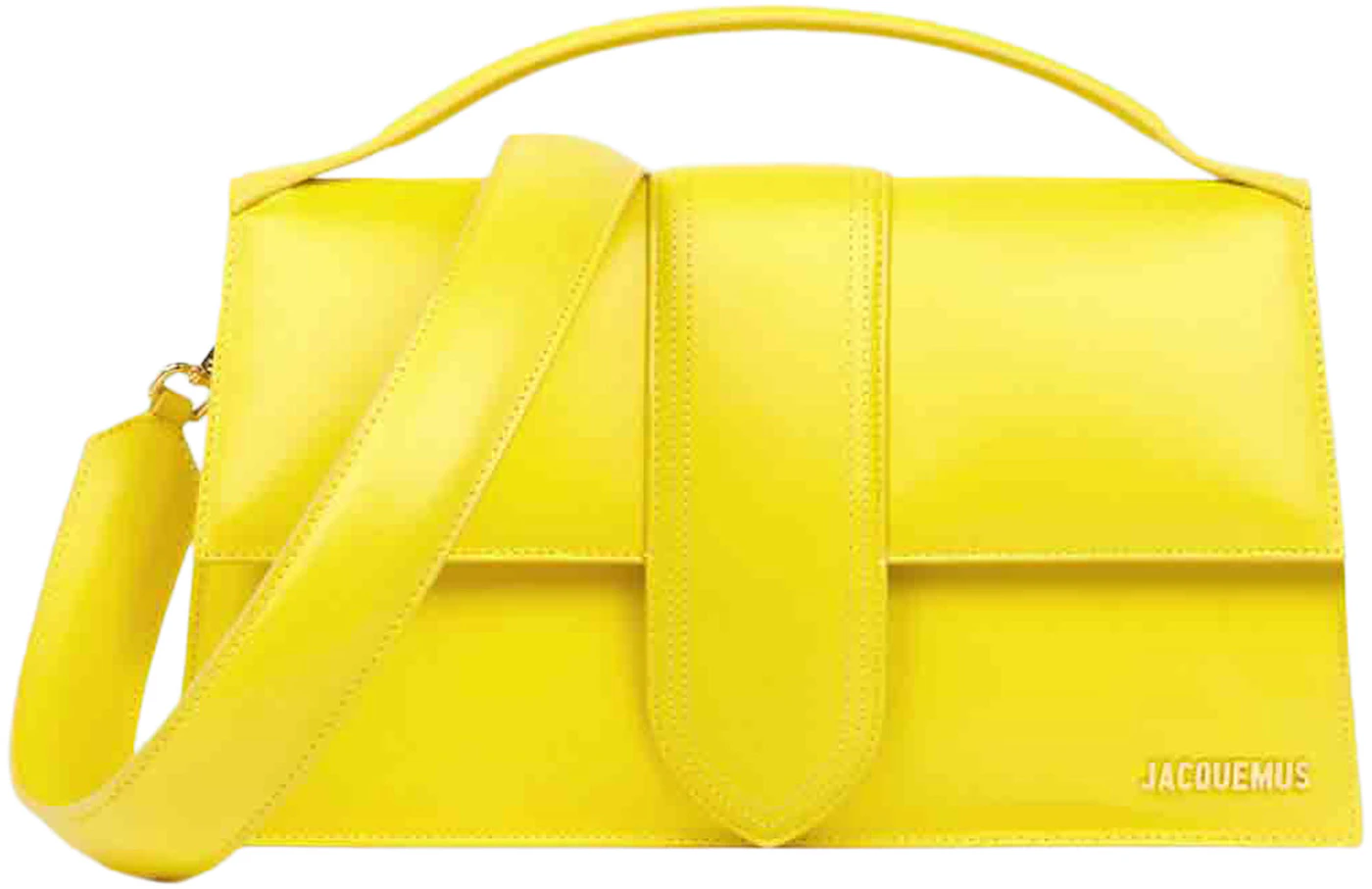 Jacquemus Le Bambinou Yellow in Leather with Gold-tone - US