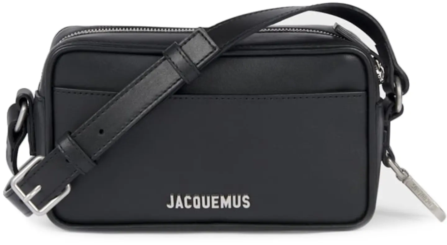 Jacquemus Le Baneto Crossbody Bag Black in Leather with Silver-tone - US