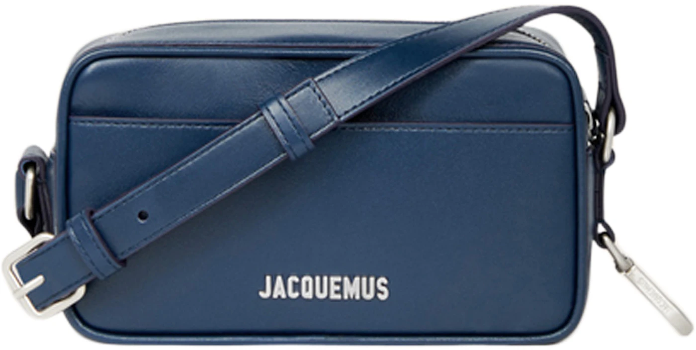Jacquemus Le Baneto Strap Pochette Bag Navy in Cowskin Leather with ...