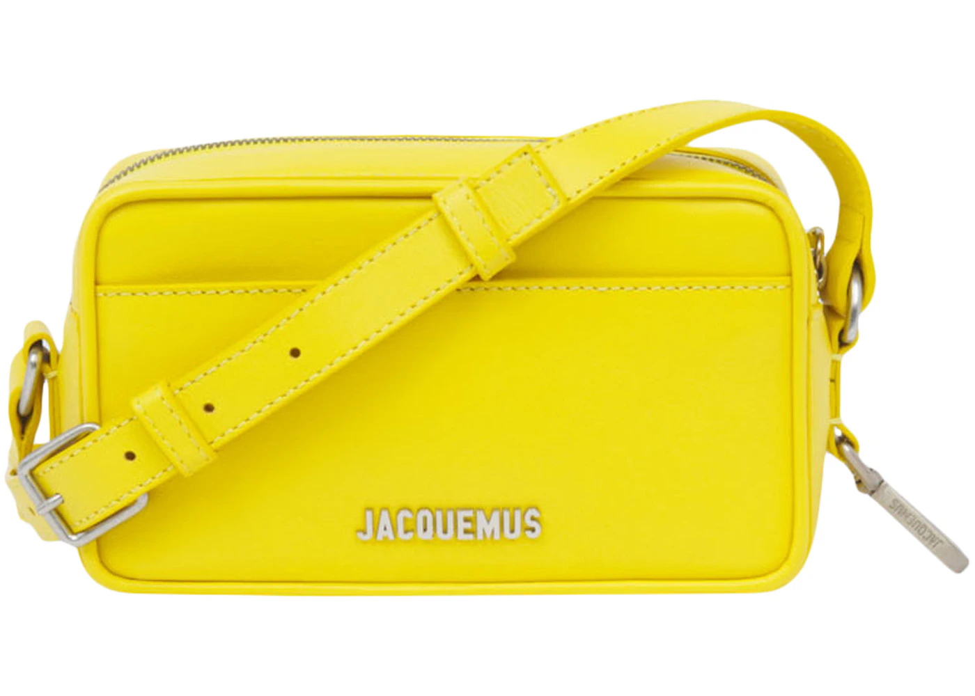 Jacquemus Le Baneto Strapped Pochette Bag Yellow in Leather with
