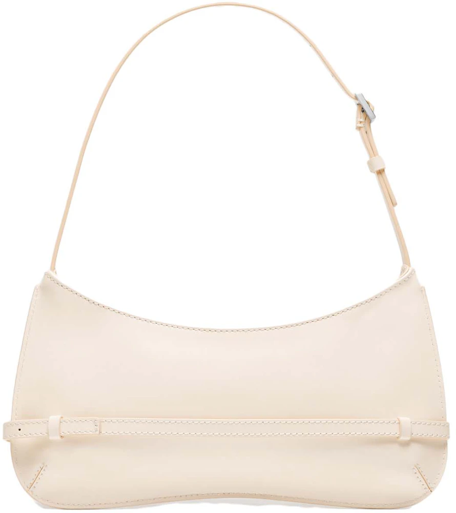 Jacquemus Le Bisou Ceinture Off-White in Leather with Silver-tone - US