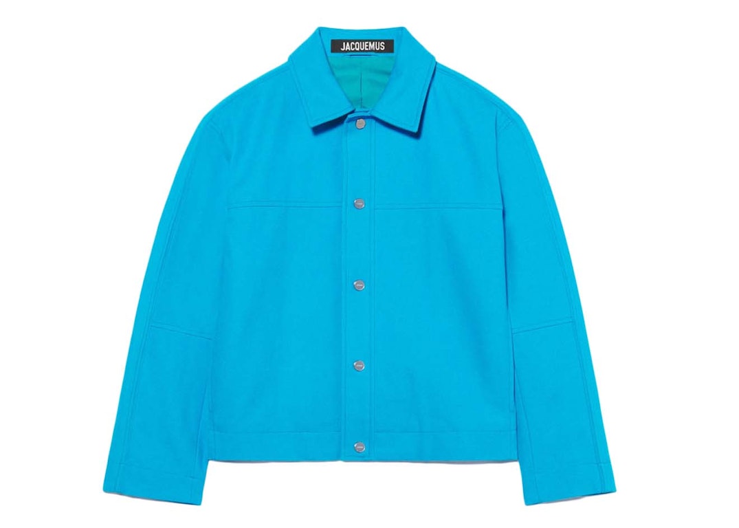 Pre-owned Jacquemus Le Blouson Giardino Workwear Panelled Jacket Blue