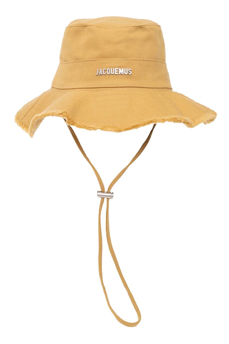 Pre-owned Jacquemus Le Bob Artichaut Frayed Expedition Hat In Beige In Sand