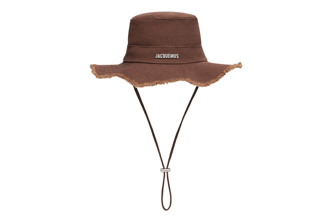 Pre-owned Jacquemus Le Bob Artichaut Frayed Expedition Hat Brown
