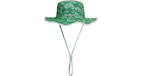Jacquemus Le Bob Artichaut Frayed Expedition Hat Print Pop Green Paisley