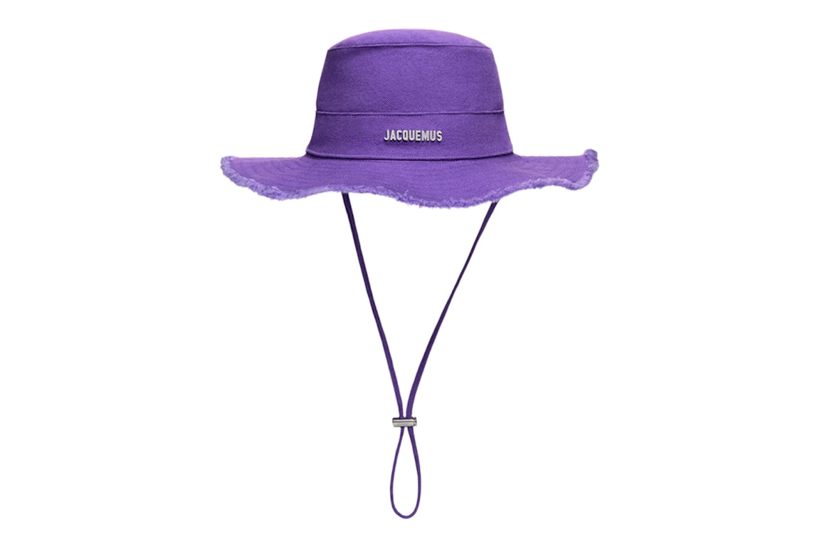 Pre-owned Jacquemus Le Bob Artichaut Frayed Expedition Hat Purple