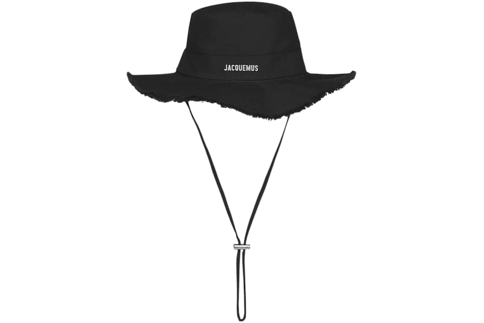 Jacquemus Le Bob Artichaut Large Brim Bucket Hat Black