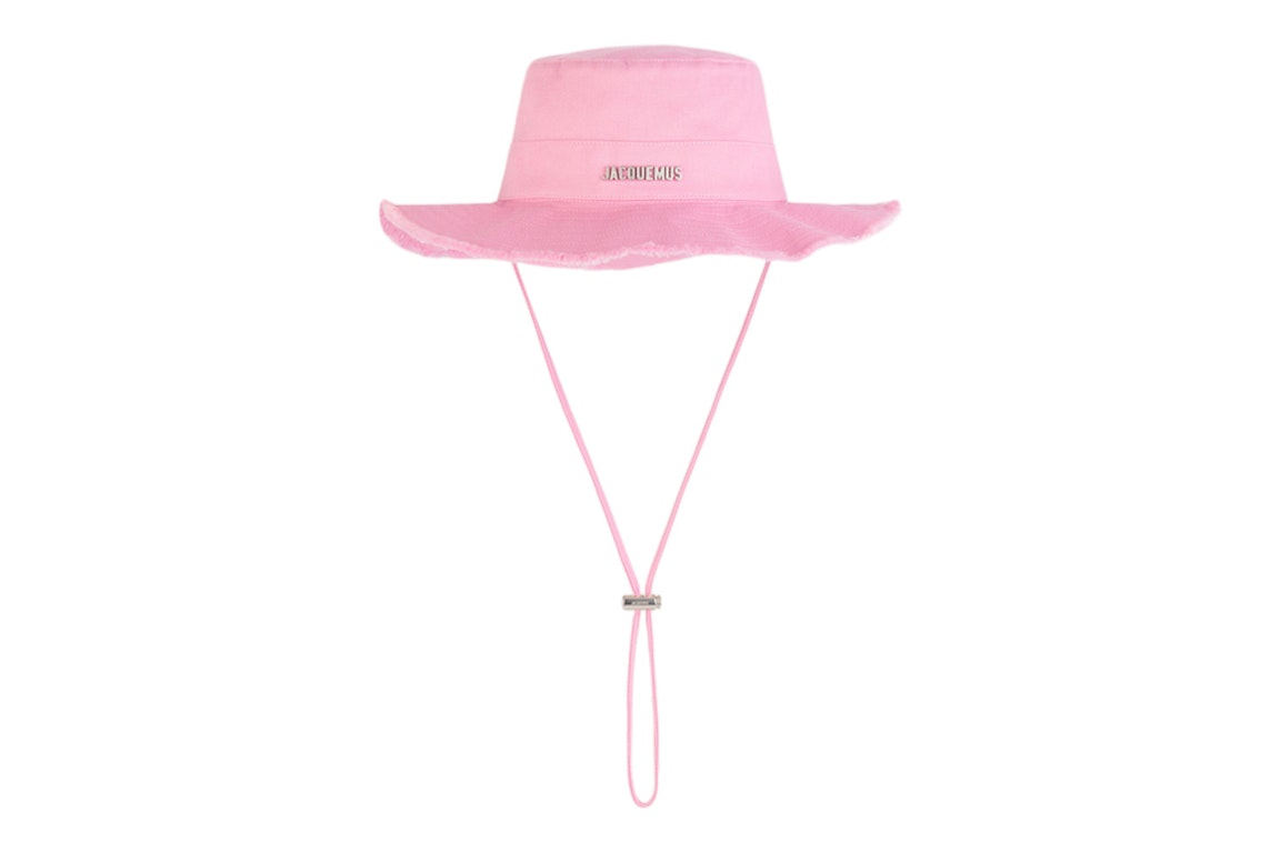 Pre-owned Jacquemus Le Bob Artichaut Large Brim Bucket Hat Light Pink