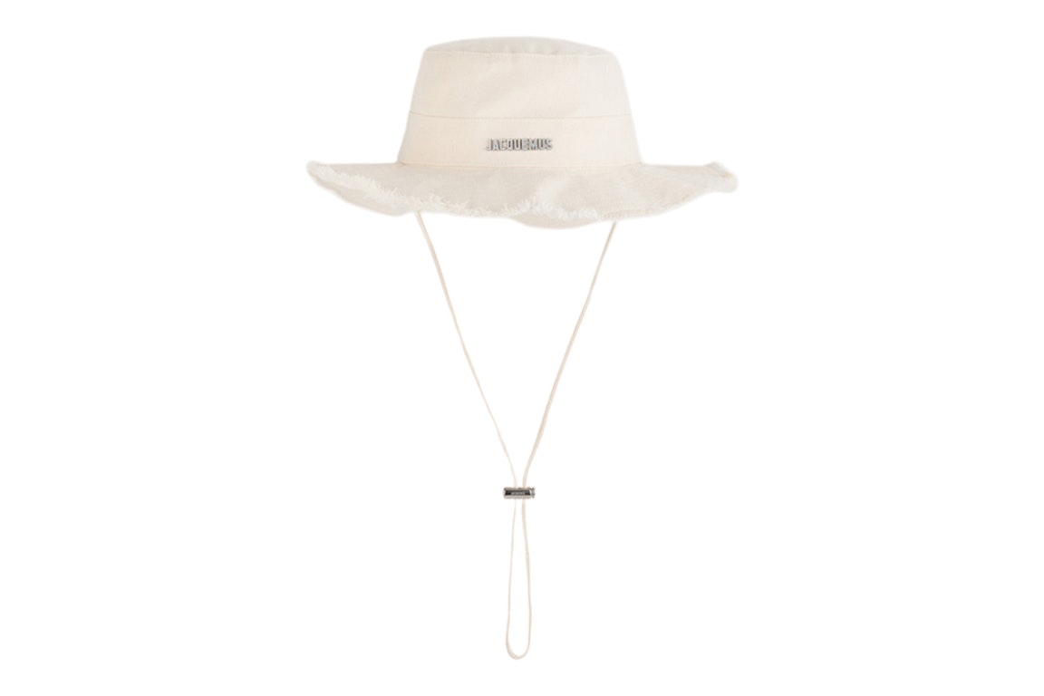 Pre-owned Jacquemus Le Bob Artichaut Large Brim Bucket Hat Off-white