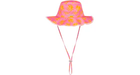 Jacquemus Le Bob Artichaut Large Brim Bucket Hat Print Orange/Pink Flowers