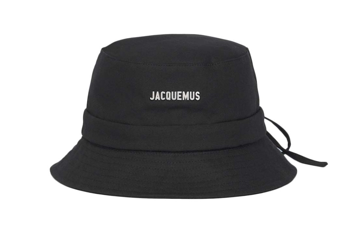 Pre-owned Jacquemus Le Bob Gadjo Bow Bucket Hat Black