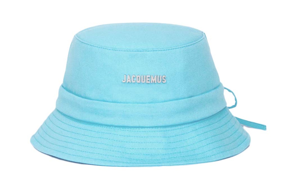 Pre-owned Jacquemus Le Bob Gadjo Bow Bucket Hat Turquoise