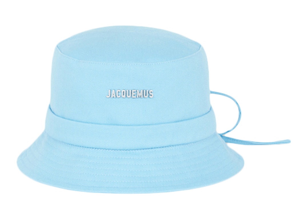 Pre-owned Jacquemus Le Bob Gadjo Bow Knotted Bucket Hat Blue