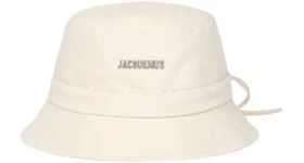 Jacquemus Le Bob Gadjo Bow Knotted Bucket Hat Off White
