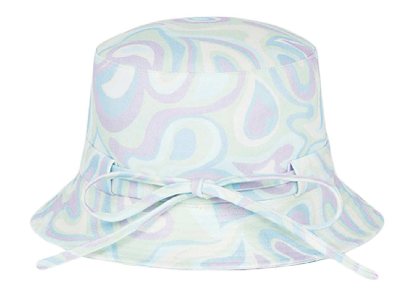 Jacquemus Le Bob Gadjo Bow Knotted Bucket Hat Print Faded Paisley