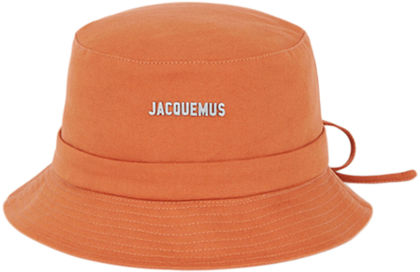 Jacquemus Le Bob Gadjo Bow Knotted Bucket Hat Terracotta - FW22 - GB