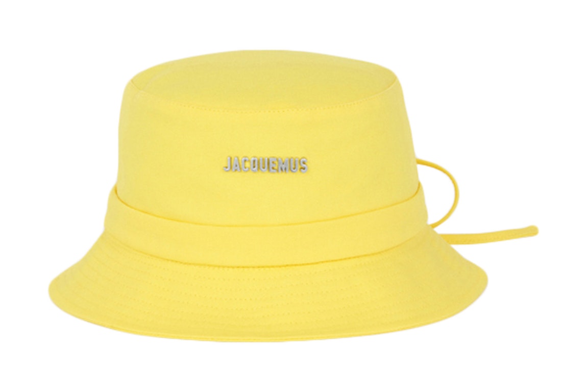 Pre-owned Jacquemus Le Bob Gadjo Bow Knotted Bucket Hat Yellow