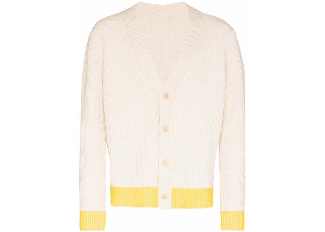 Pre-owned Jacquemus Le Cardigan Limone Two-tone Cardigan Beige