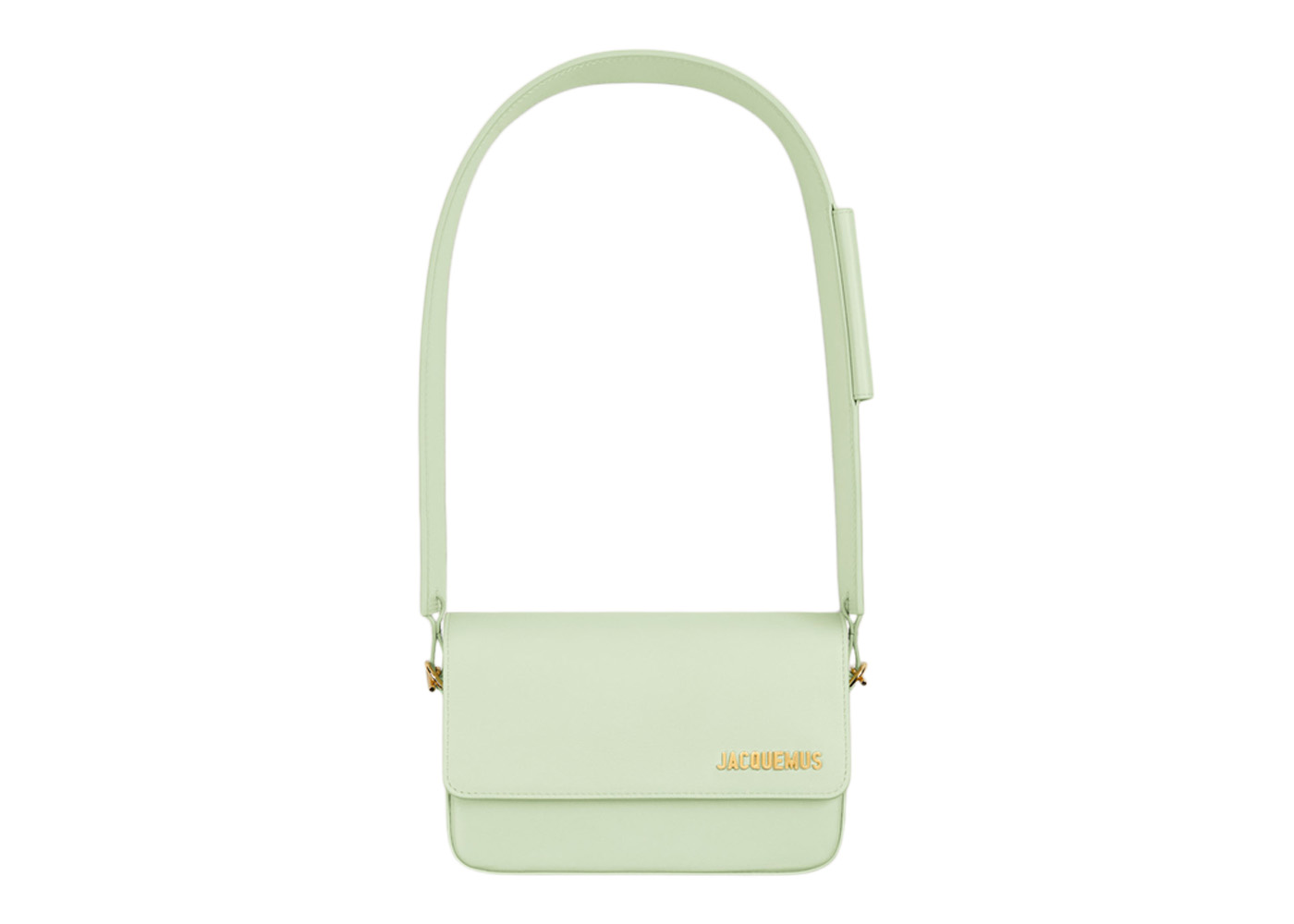 Jacquemus Le Carinu Flap Shoulder Bag Light Green in Leather 
