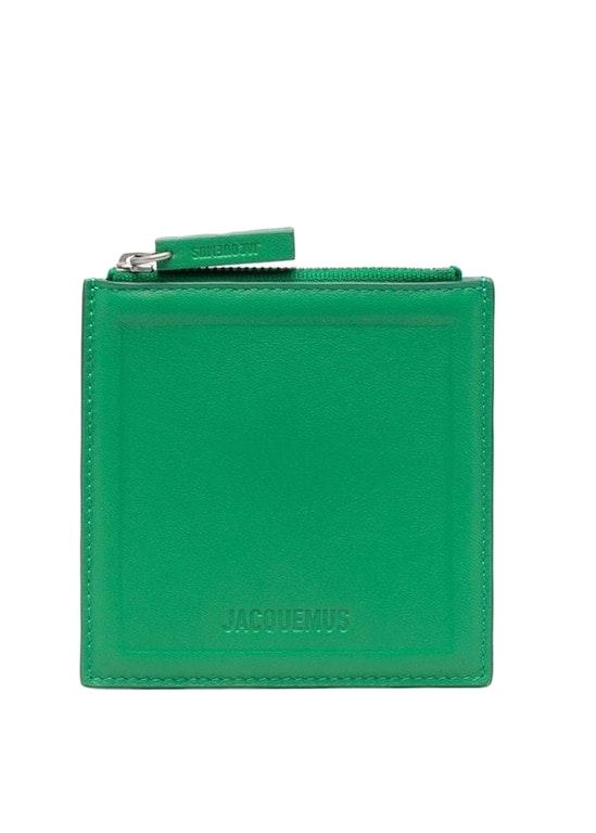 Pre-owned Jacquemus Le Carre Zip Up Purse Forest Green