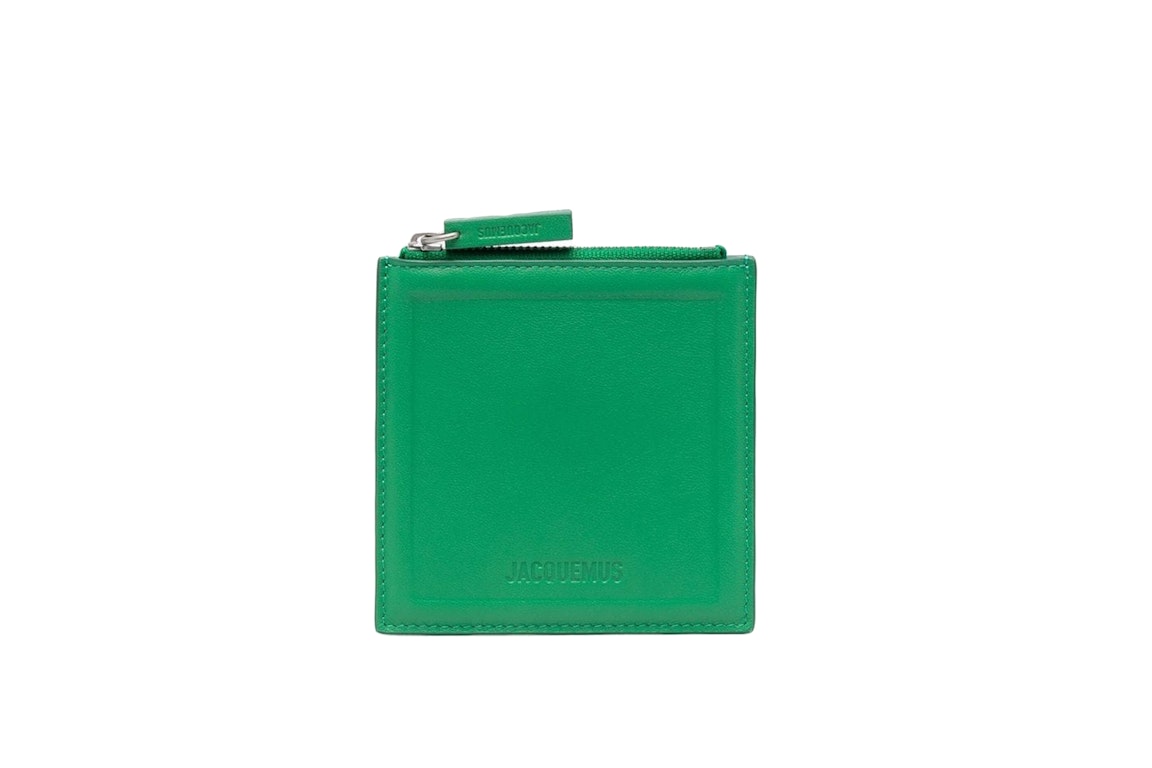 Pre-owned Jacquemus Le Carre Zip Up Purse Forest Green