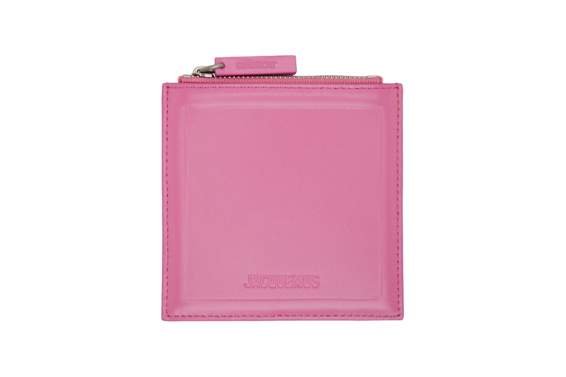 Pre-owned Jacquemus Le Carre Zip Up Purse Pink