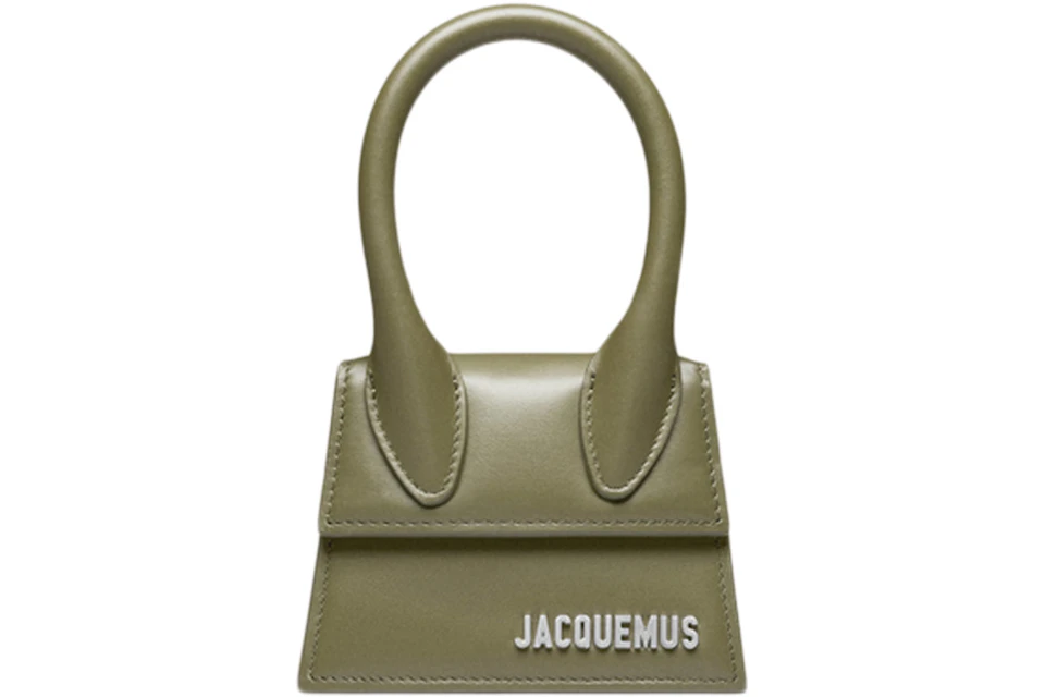 Jacquemus Le Chiquito Homme Mini Khaki in Cowskin Leather with Silver ...