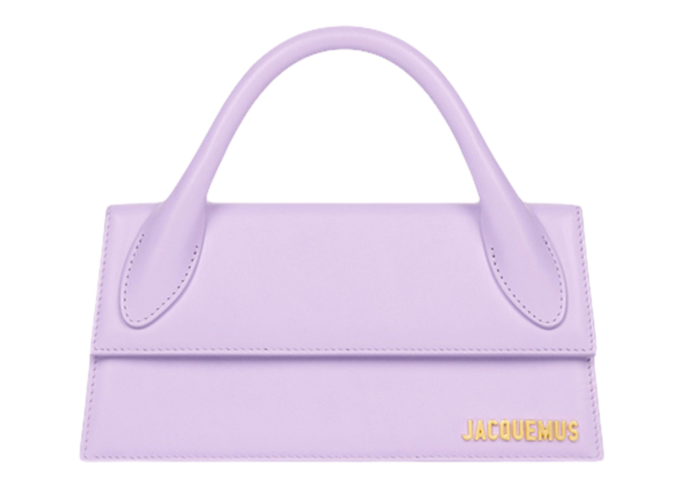 Jacquemus Le Chiquito Long Lilac in Cowskin Leather with Gold-tone