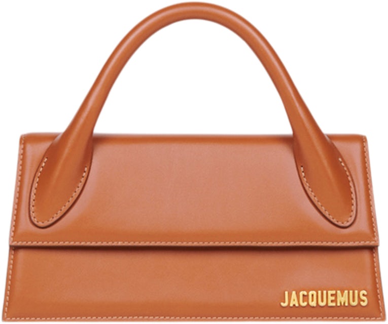Jacquemus Le Chiquito Moyen Signature Handbag Brown in Cowskin