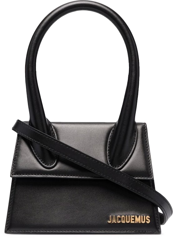 Jacquemus Le Chiquito Moyen Bag Black in Leather with Gold-tone - IT