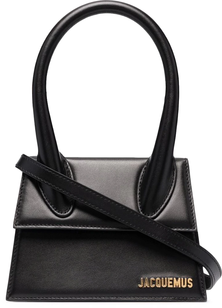 Jacquemus Le Chiquito Moyen Bag Black in Leather with Gold-tone - US