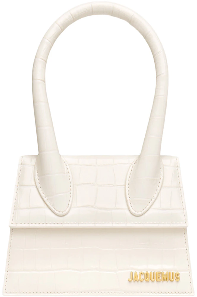 Jacquemus Le Chiquito Moyen Ivory in Cow Leather with Gold-tone - US