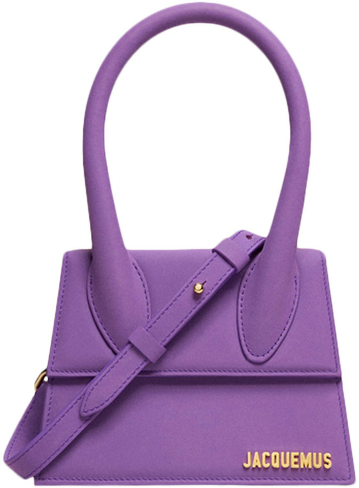 Jacquemus Le Chiquito Moyen Signature Handbag Lilac in Cowskin