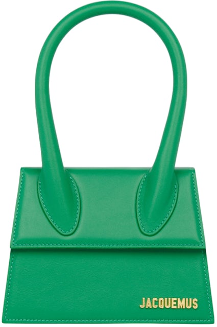 Jacquemus Le Chiquito Medium Leather Top-handle Bag In Light Green