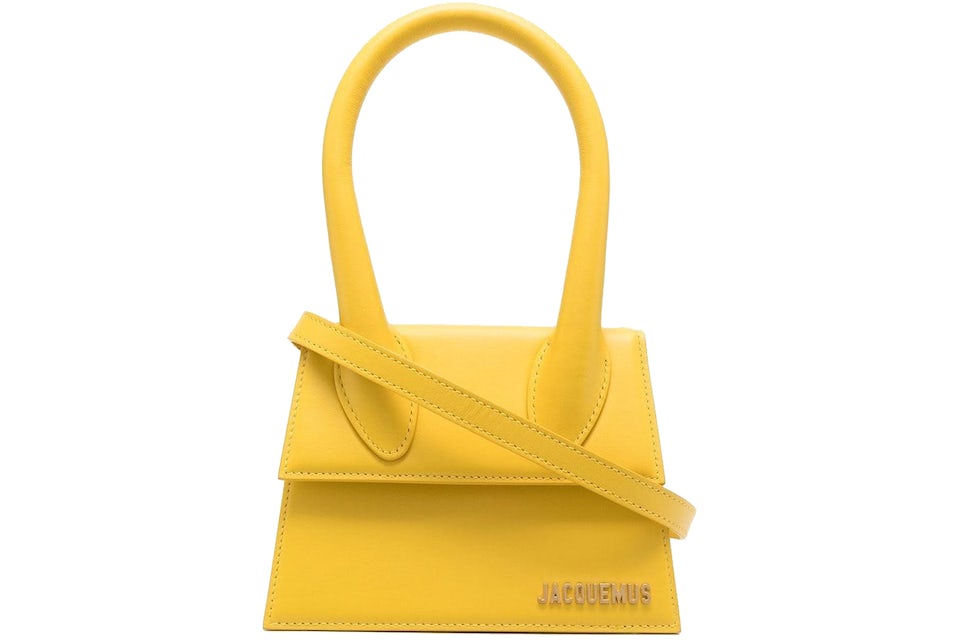 Jacquemus Le Chiquito Moyen Top-Handle Bag Warm Yellow in Leather