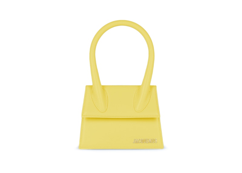 Jacquemus Le Chiquito Moyen Top-Handle Bag Yellow in Leather with