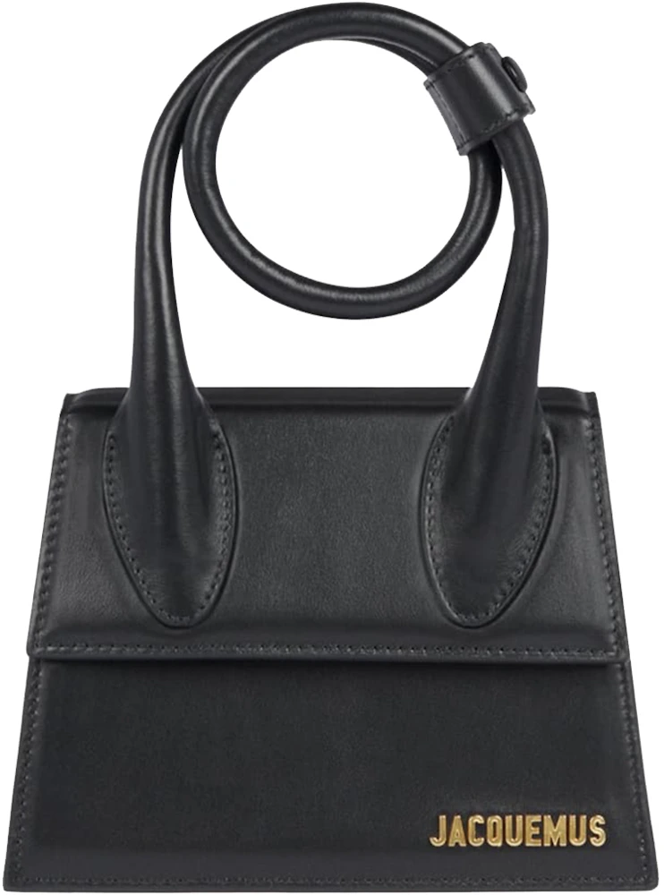 Jacquemus Le Chiquito Noeud Bag Black in Leather with Gold-tone - US