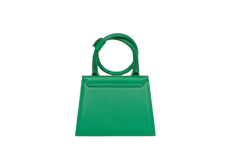 Jacquemus Le Chiquito Noeud Coiled Handbag Green in Leather with